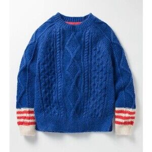 Mini Boden Johnnie B Blue Cable Knit Sweater Size 11-12Y